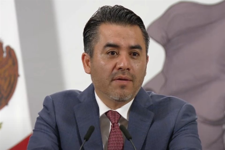 Efraín Morales, director de Conagua, en la mañanera.