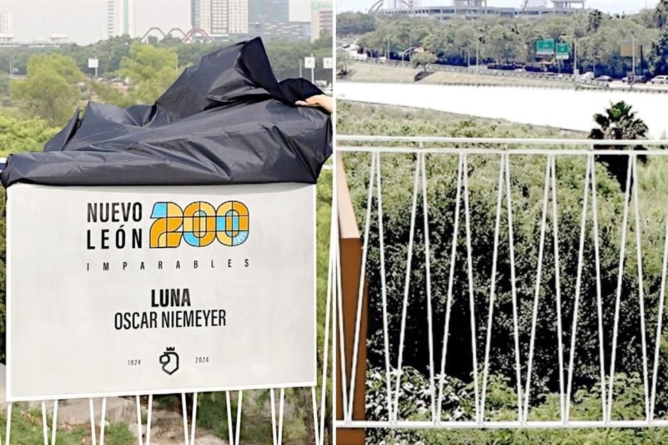 El Gobernador Samuel García y Melissa Segura, Secretaria de Cultura del Estado, develaron el 16 de abril del 2024 una placa conmemorativa en el Puente Verde; actualmente, la lámina ya no está.