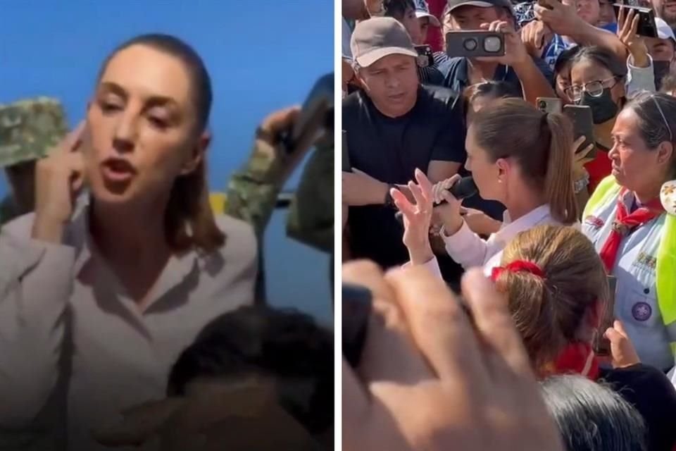 La Presidenta Sheinbaum enfrentó reclamos de damnificados en Poza Rica, Veracruz, una de las zonas más afectadas, por lo que se retiró.