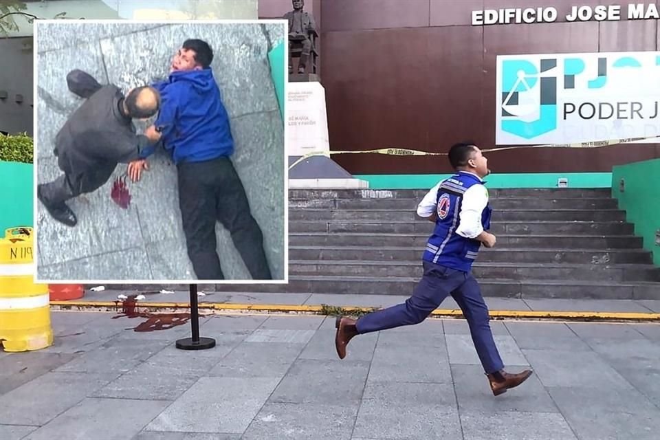 El agresor de nombre Héctor, de 18 años de edad, fue detenido metros más adelante tras ser herido por un agente.