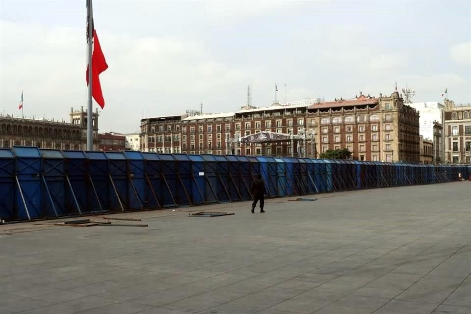 Cercan Palacio Nacional ante movilizaciones