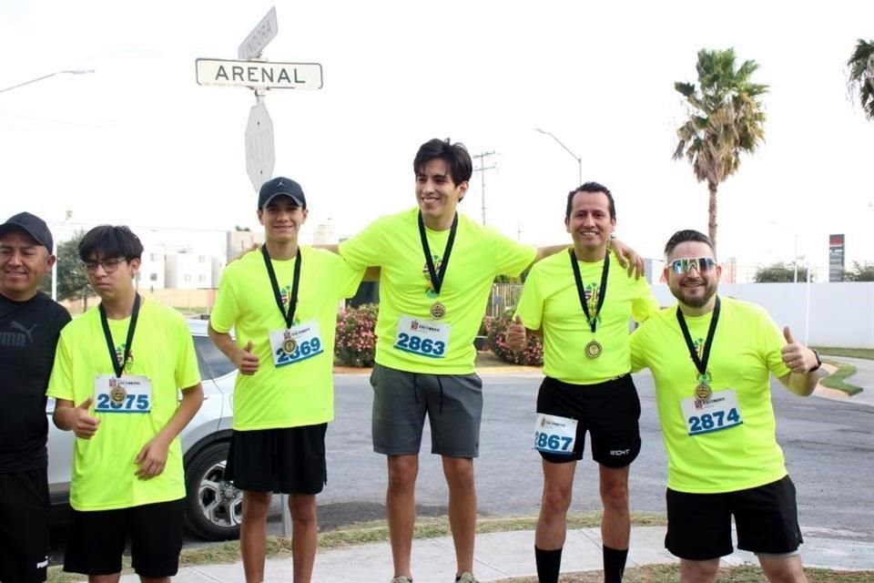 André Sánchez (cuarto), Damián Juárez (tercero), Marco Gutiérrez (primero), Abiel Camarillo (segundo), y Edgar Rojas (quinto lugar)