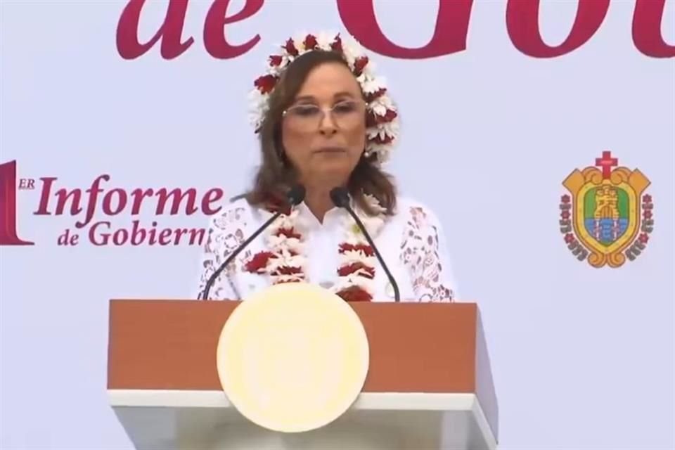 En su primer informe, Rocío Nahle, Gobernadora de Veracruz, dijo que su administración heredó una deuda de 119 mdp de la gestión de Cuitláhuac García.