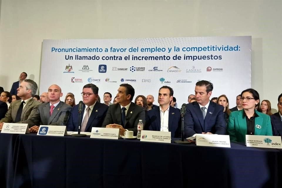 La IP de Nuevo León expresó hoy un contundente rechazo al incremento en los impuestos,