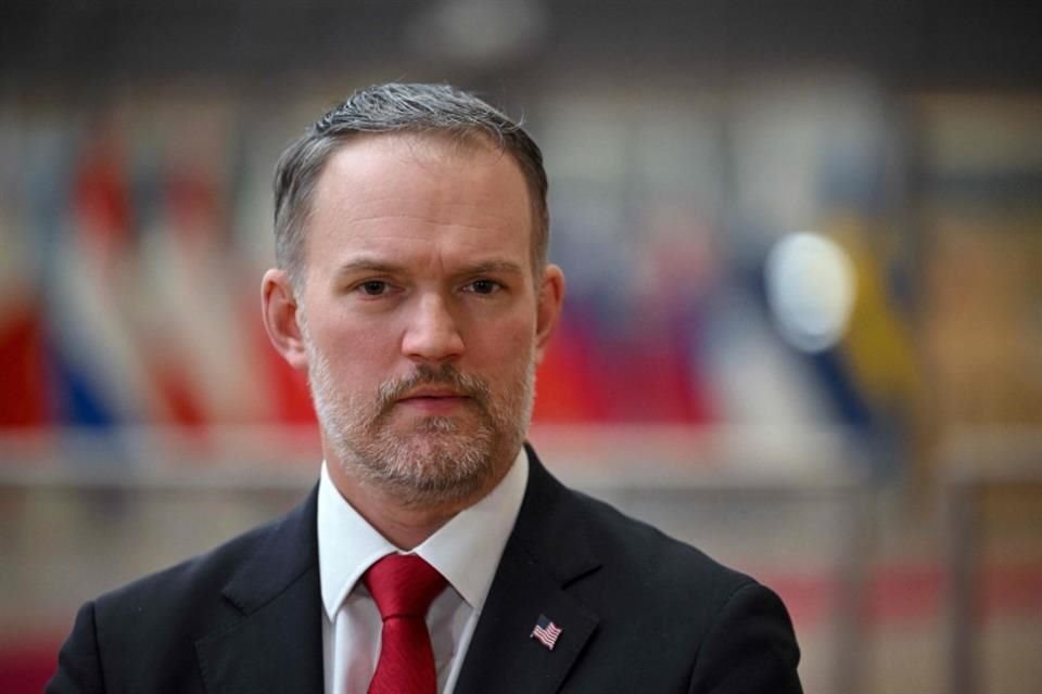 El representante de comercio de EU Jamieson Greer durante una conferencia en Bruselas, el 24 de noviembre.