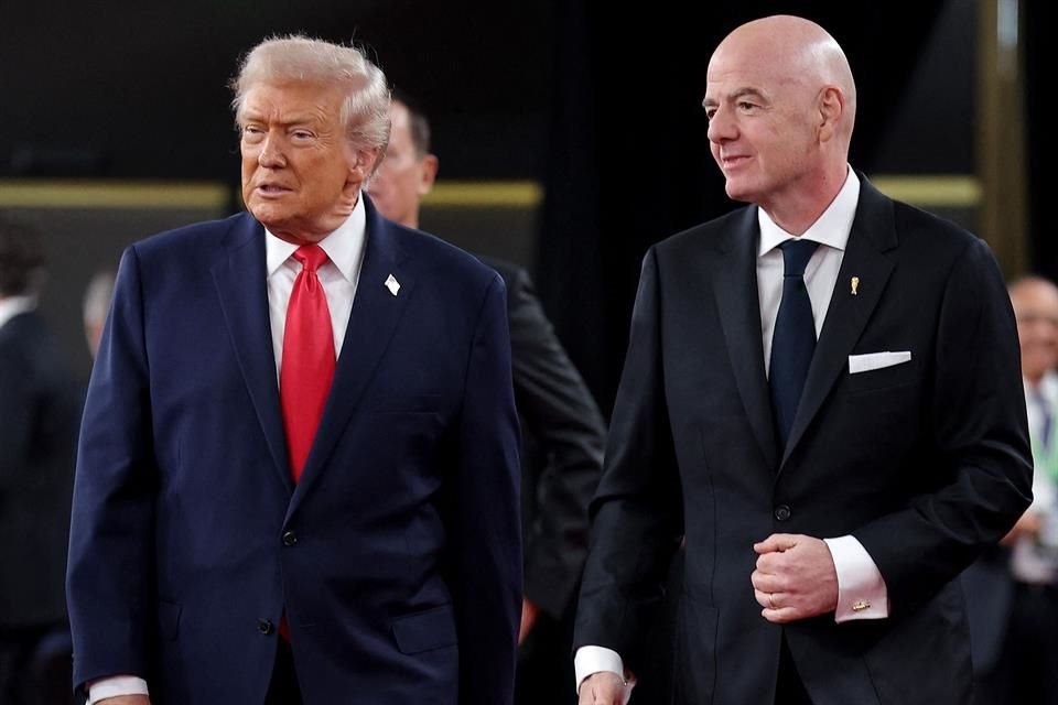 Trump y el presidente de la FIFA, Gianni Infantino