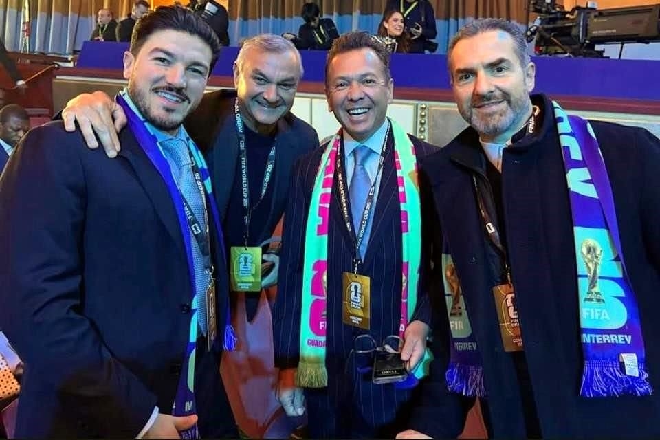 El Gobernador Samuel García; el Alcalde de Guadalupe, Héctor García; el Mandatario de Jalisco, Pablo Lemus; y el Alcalde de Monterrey, Adrián de la Garza, acudieron al evento,