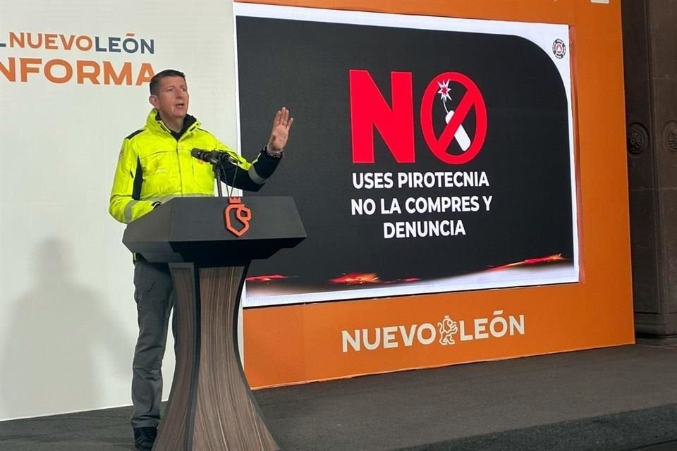 Erik Cavazos, director de Protección Civil estatal, recordó que la venta, uso y almacenamiento de cohetes está prohibida en la entidad.
