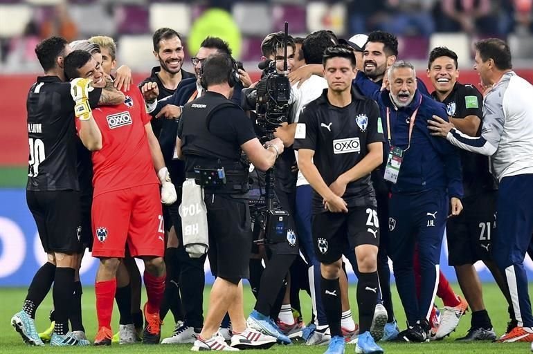 Así celebró el conjunto rayado la victoria en Qatar.