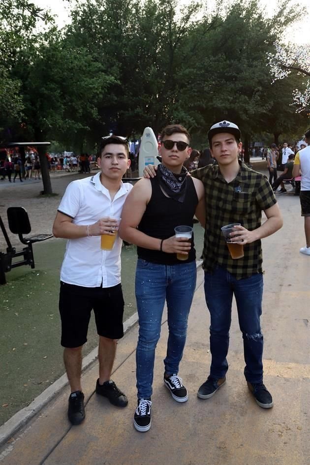 Daniel González, Emanuel Ruiz y Héctor Vázquez