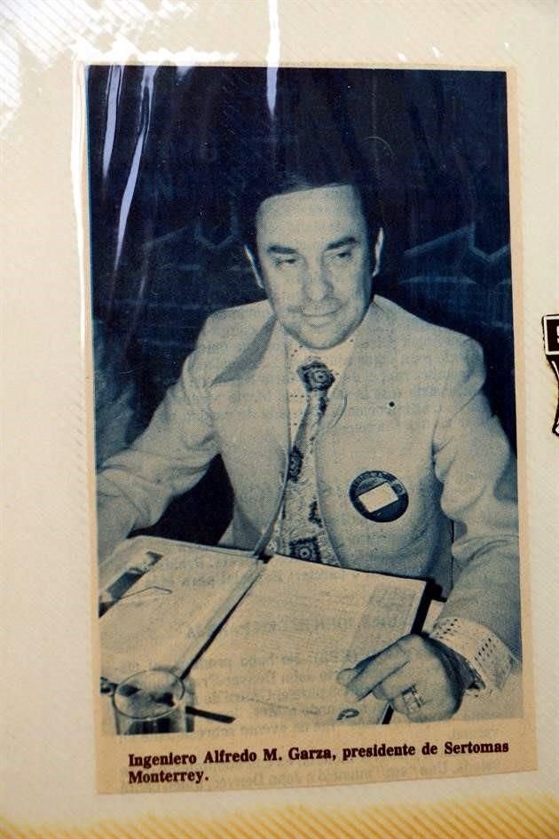 Alfredo Mario Garza Villarreal fue presidente del Club Sertoma, de 1977 a 1978.