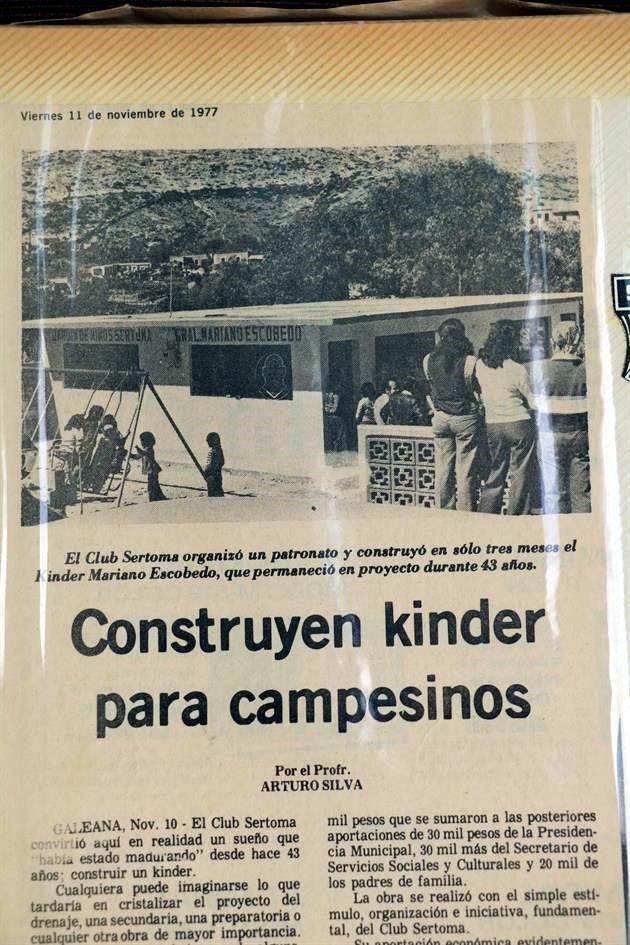 'El primero fue en Galeana, ahí la gente nos dijo que por 43 años estuvieron pidiendo que les edificaran un kinder y hasta que llegamos nosotros se pudo,