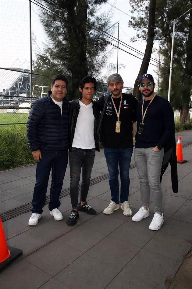 Salvador Montes de Oca, Salvador Montes de Oca, Ricardo Bastón y Ricardo Bastón, F1 GPMX Autódromo Hermanos Rodríguez, 27 10 2019.