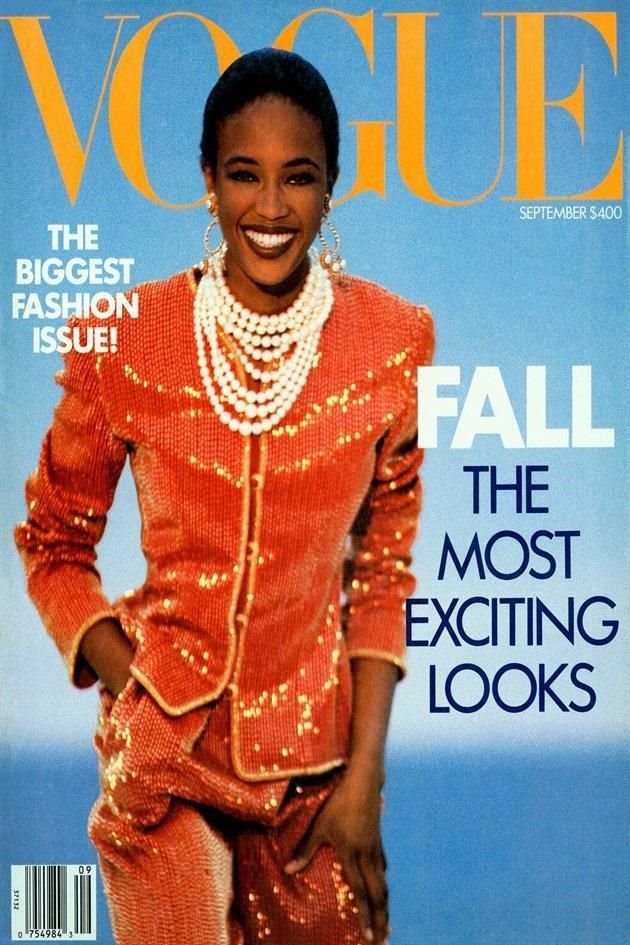 Primer número de septiembre que creó Anna, con Naomi Campbell en la portadal, la primera modelo afroamericana en posar para Vogue