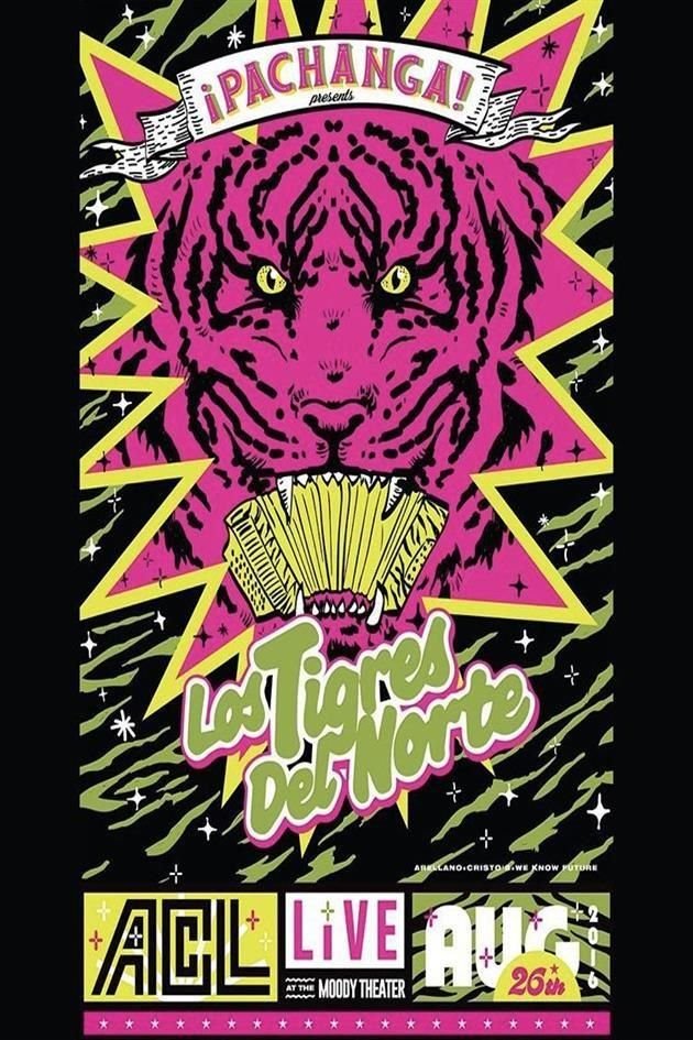 El primer trabajo que firmó como Cristo´s fue un póster realizado para el festival Austin City Limits para los Tigres Del Norte.