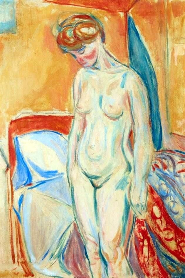 'Stående kvinneakt (Desnudo de pie)' (1916) de Edvard Munch autor de 'El grito'. <br>Dls. 1.5 millones a 2.5 millones