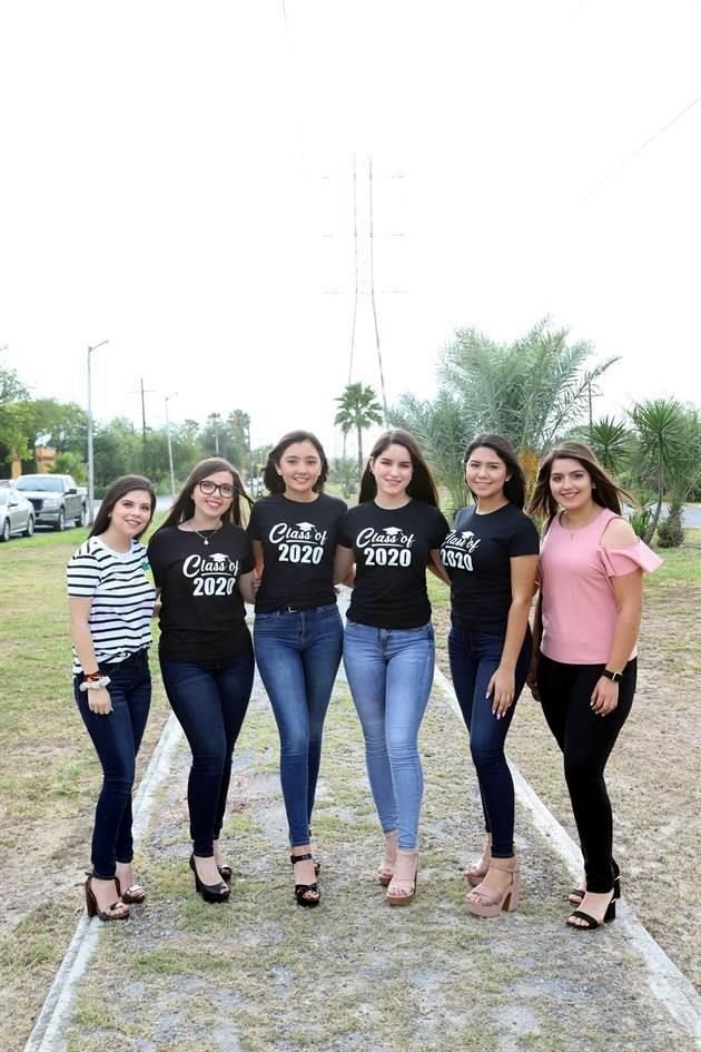 Alejandra Coronado, Melissa Fernández, Valeria Ramírez, Aranza Lozano, Yamileth Sepúlveda y Jimena Elizondo