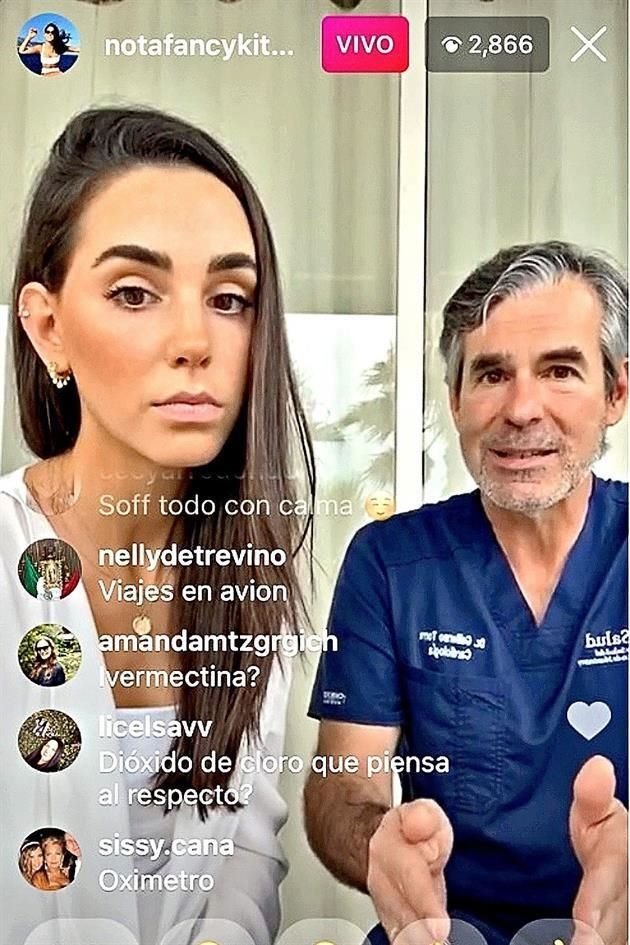 Sofia Torre realizó una transmisión en vivo a través de Instagram, junto con su papá Guillermo Torre Amione, Rector de TecSalud.