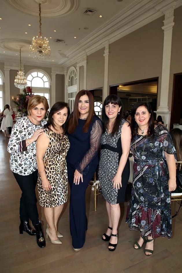 Mayte de Sepúlveda, Celina de Zertuche, Sonia Flores de Dávila, Ana Laura Saldívar de Canales y Lydia Tamez de González