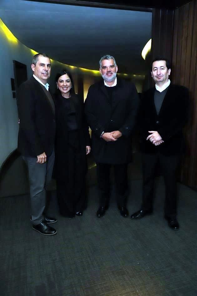 Juan Carlos Calvin, Cecilia Hernández de Calvi, Andrés Montemayor y Rodolfo Morales