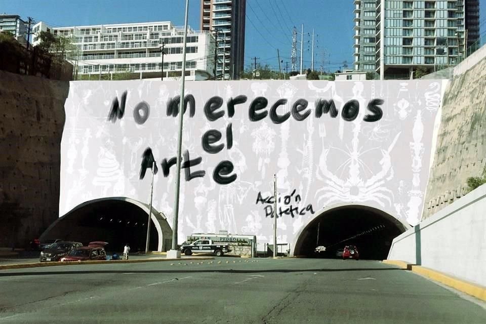 'No merecemos el arte' es otra de las imágenes que el gremio artístico ha publicado en sus redes sociales.