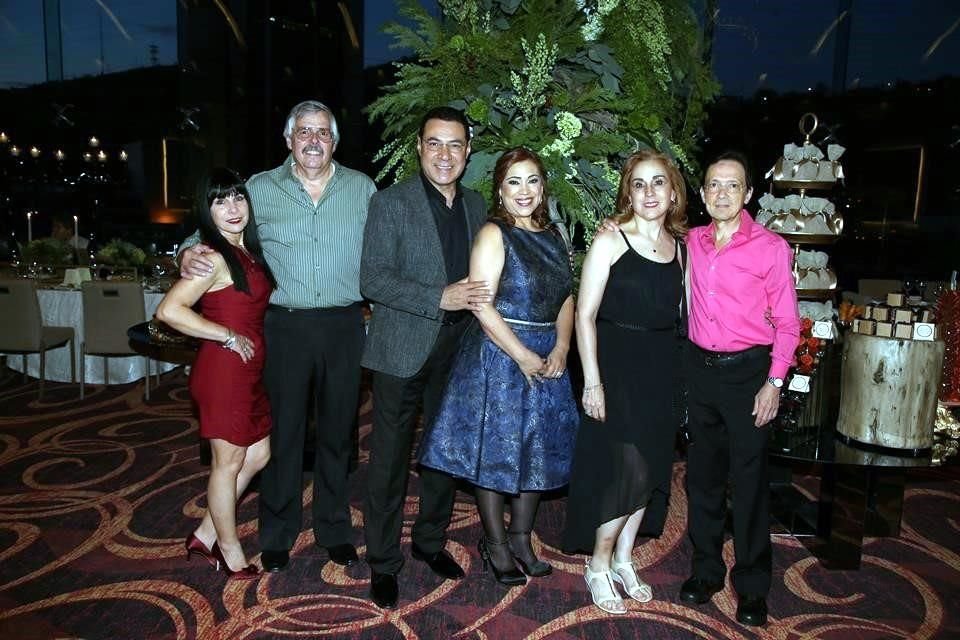 Marlene Garza, Jorge Rojas Elizondo, José Alfredo Rodríguez Treviño, Salomé Calderón de Rodríguez, Hada Garza y Javier Garza