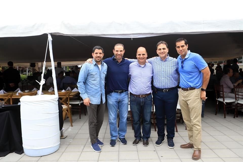 Jorge Lankenau, Adrián García, Maurcio Kalife, Fernando Kalife y Mauricio Flores