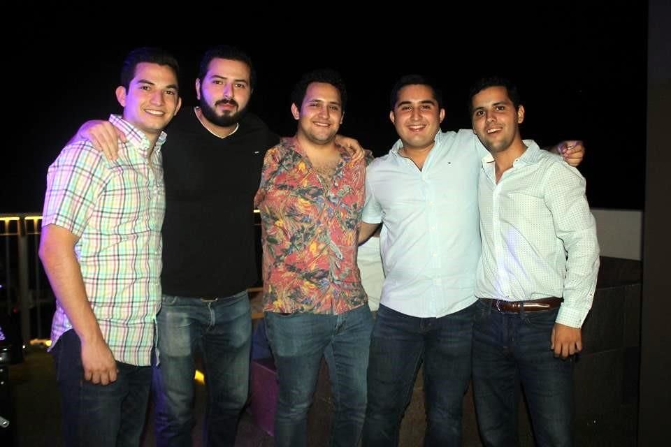 Luis Quezada, Hugo Villarreal, Felipe Gutiérrez, Ricardo Zapata y Kevin Herrera