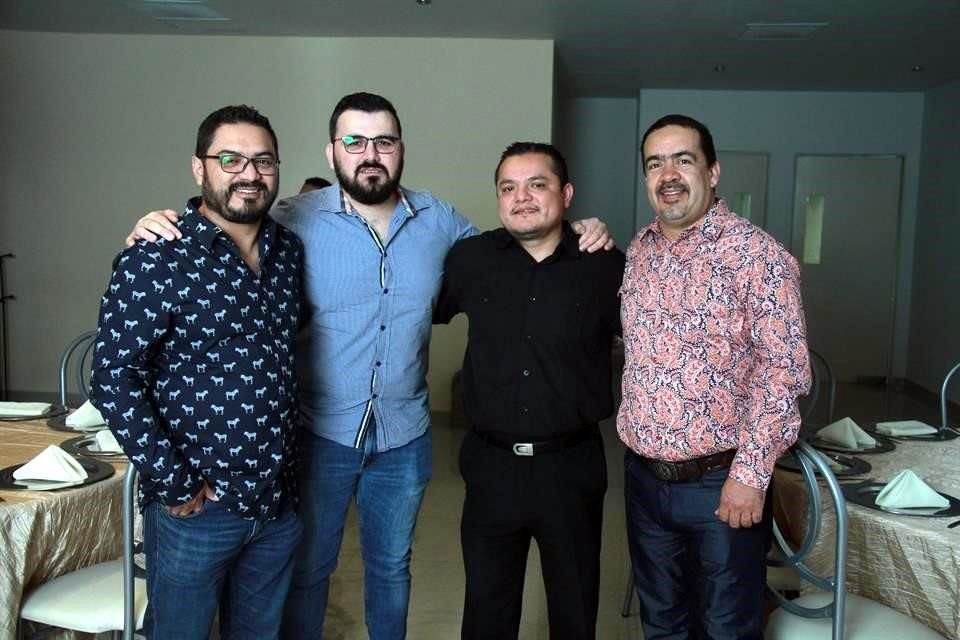 Carlos Sandoval, Diego Rodríguez Luis Torres y Jorge Marín