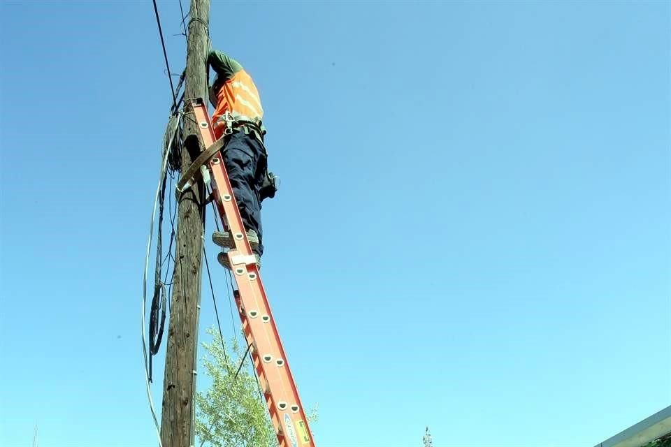Iniciaron hoy los trabajos de retiro de cables en desuso en Centrito Valle, se busca limpiar de 30 a 40 kilómetros.