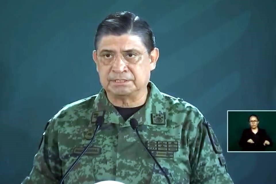 El General Luis Cresencio Sandoval desde Tepic, en conferencia matutina con el Presidente Andrés Manuel López Obrador.