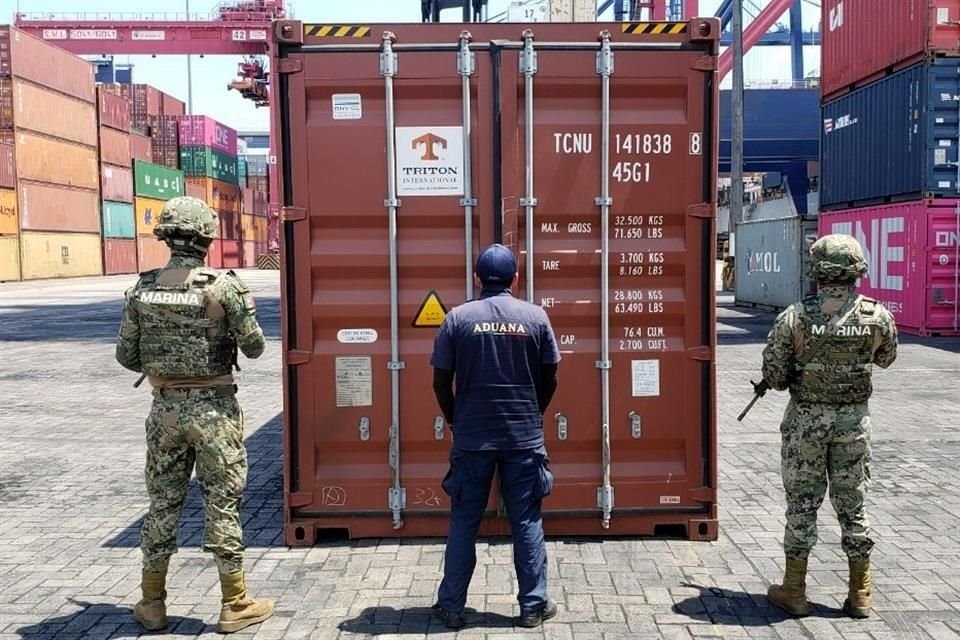 La droga fue asegurada en la aduana de Manzanillo, Colima.