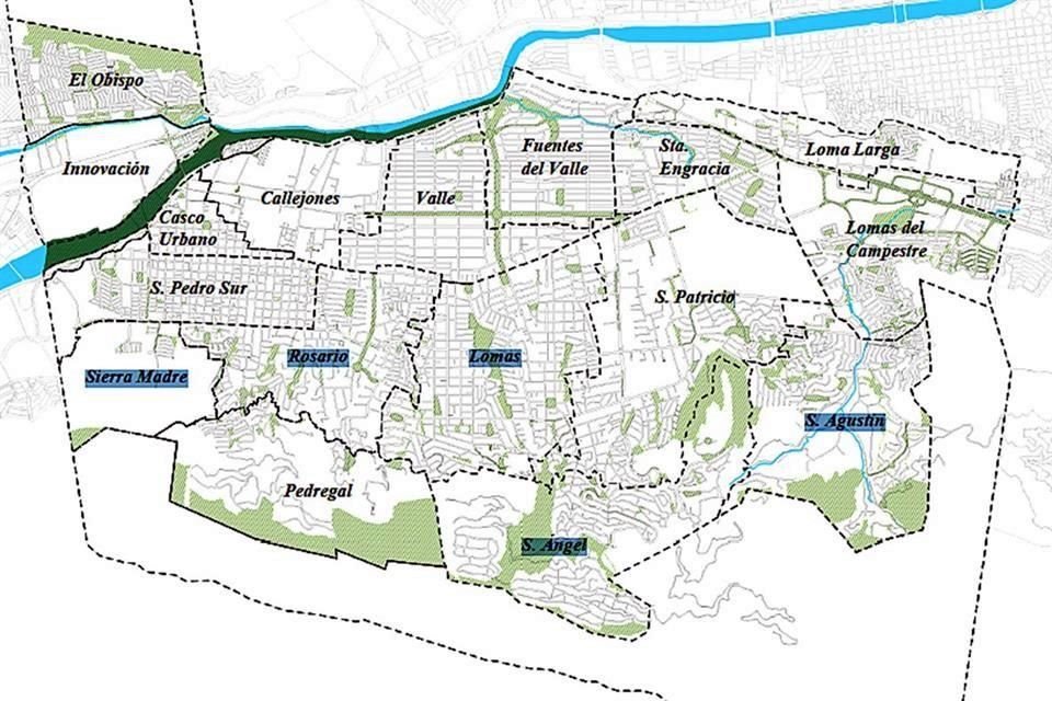Esta es la división de distritos que propone el Municipio.