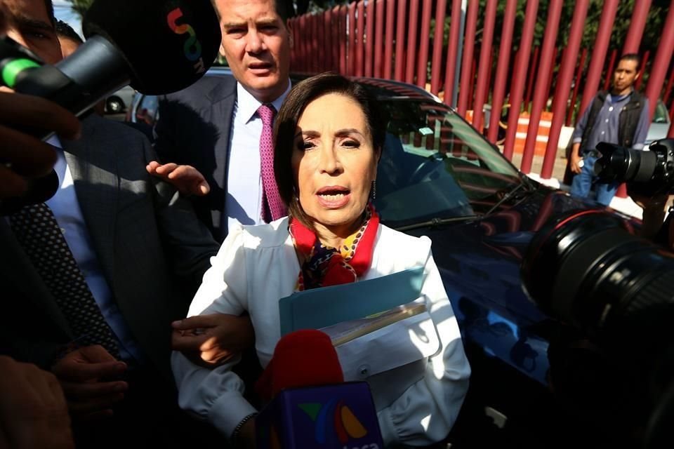 Rosario Robles el pasado 12 de agosto, previo a su audiencia en la que fue vinculada a proceso.