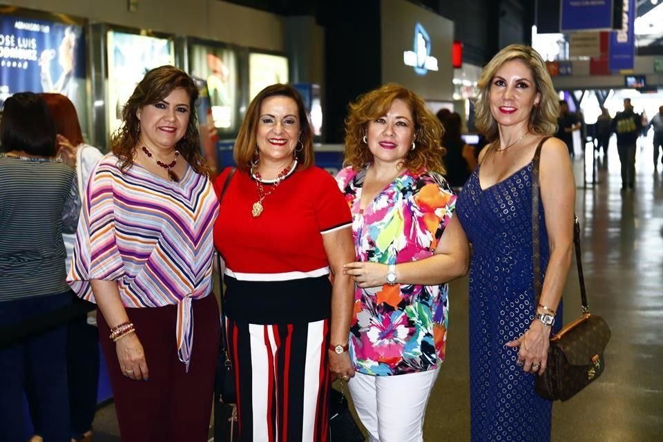 Elsa Fernández, Silvia Cano de Garza, Celia María Garza y Armida Padilla de Padrón