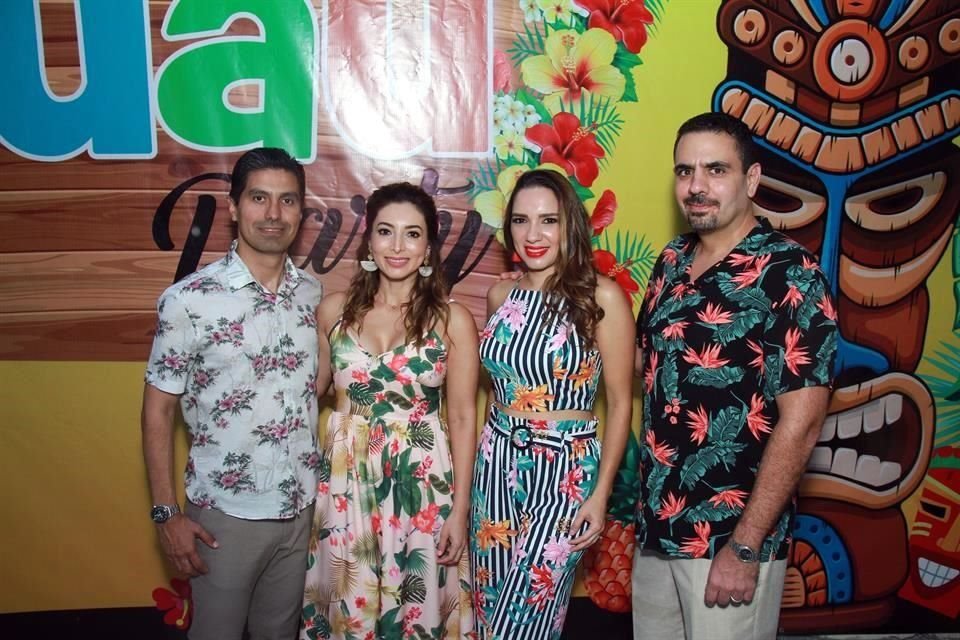 José Trillo, Lily Hernández de Trillo, Jéssica Hernández de Maysen y Salim Maysen Garza
