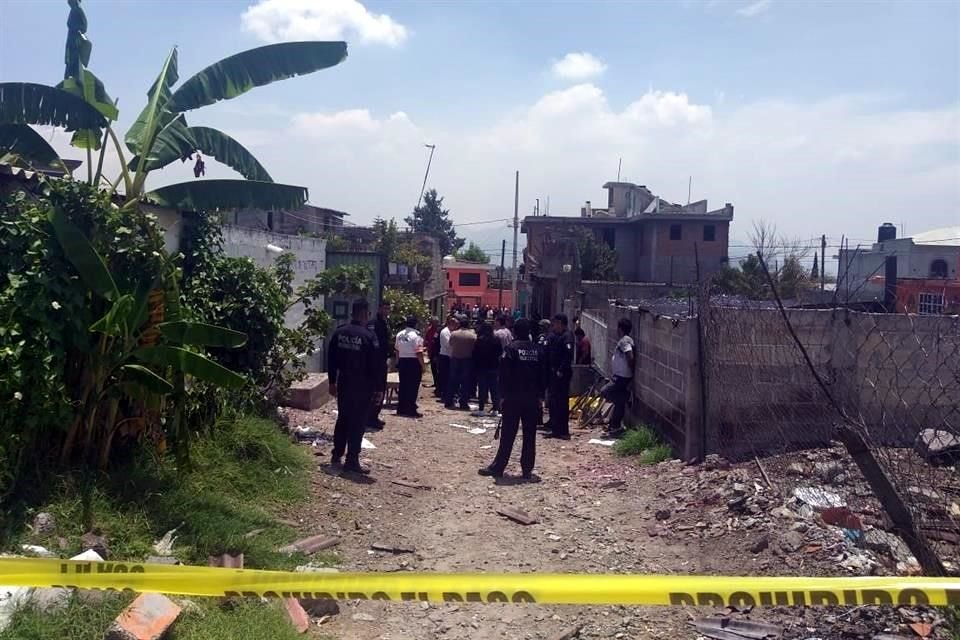 Al domicilio llegaron personal de la Policía Municipal, Estatal, Bomberos de Tultepec, así como elementos de la Guardia Nacional.