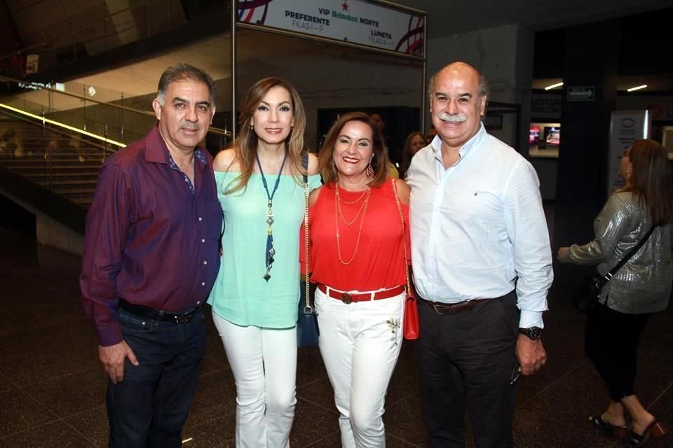 Fernando Aguilar Jiménez, Adriana Rangel de Aguilar, Silvia Cano de Garza y Jaime Garza Varela