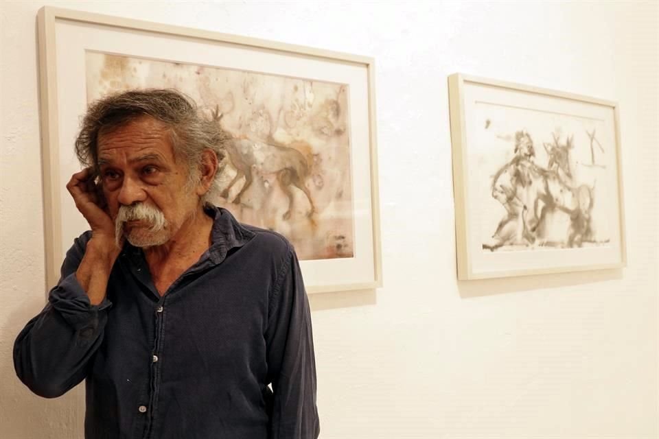 El maestro Francisco Toledo expone está noche una serie de trabajos con Más de 100 imágenes creadas de 2016 a la fecha en una galería del centro histórico de Oaxaca