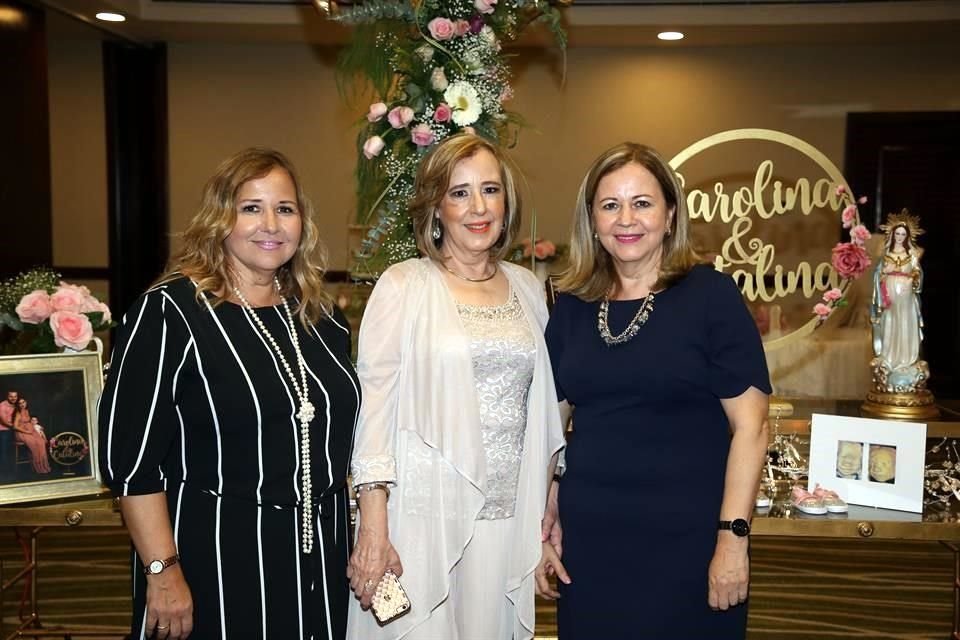 Marcela Cantú de García, Nora Laura Cantú de Marroquín y Gloria Cantú de Elizondo
