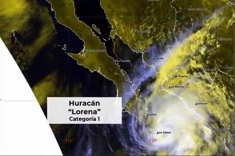 El Huracán 'Lorena' tocó ayer las costas de Baja California Sur.