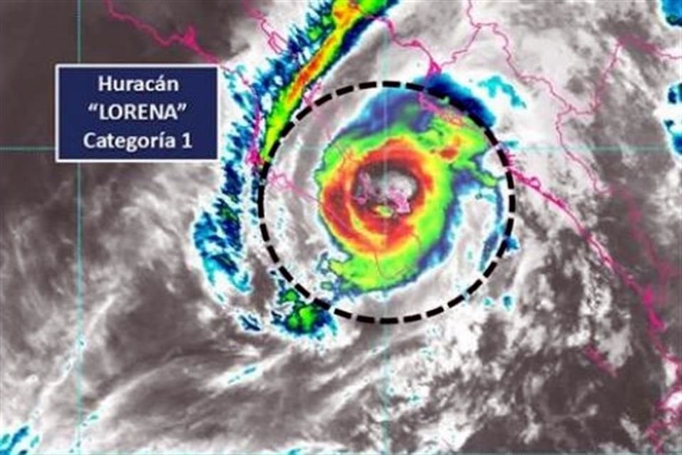 El huracán 'Lorena', de categoría 1, tocó tierra en La Ventana, en BCS, con vientos máximos sostenidos de 130 km/h y rachas de 155 km/h.
