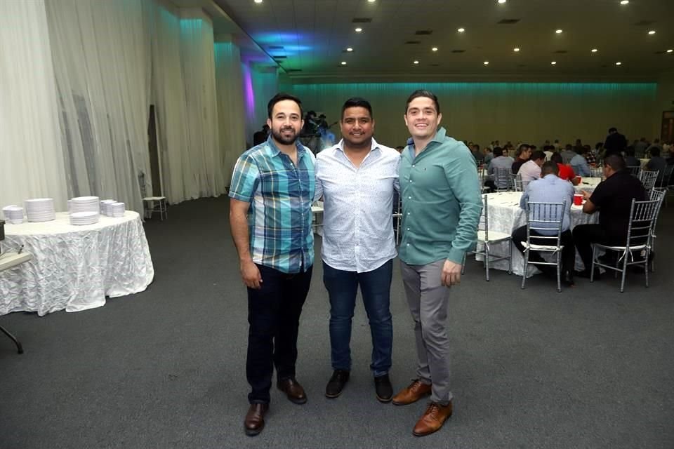 Sergio Ángel de la Fuente, Iván Elizondo y Osvaldo Durán