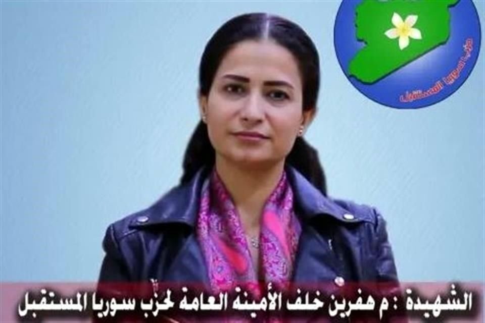 EU indaga reportes de que Hervin Khalaf, lideresa kurda de un partido político, fue asesinada durante incursión de Turquía en Siria.