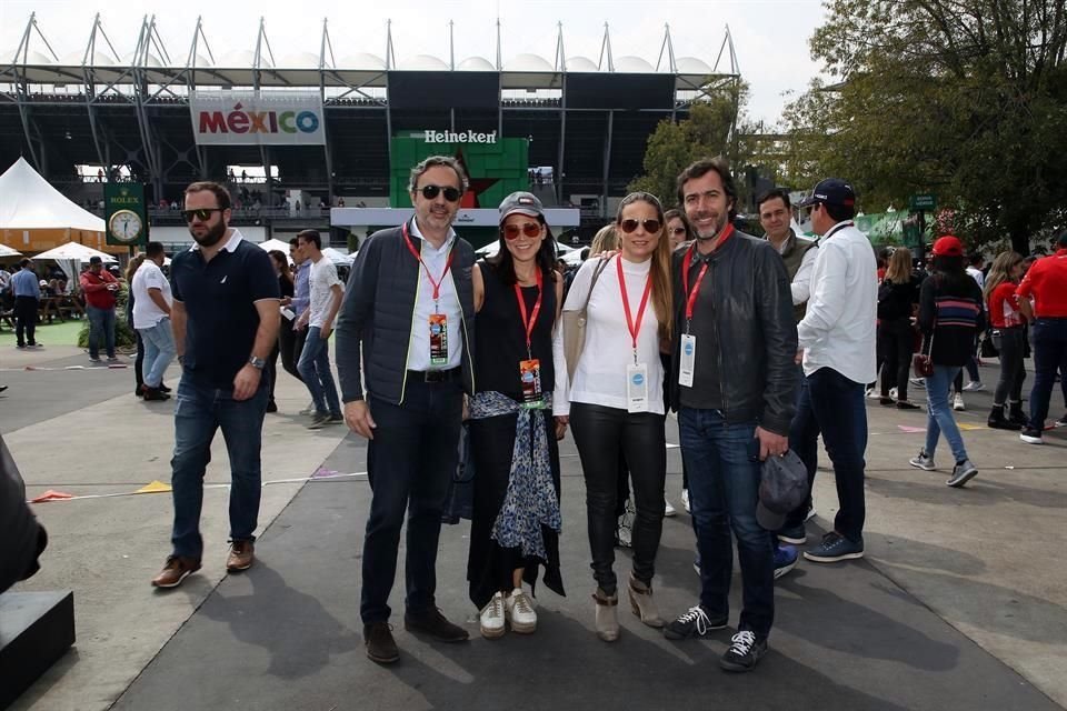 Oriol Bonaclocha, Susana Oliva, Mariate Arnal y Gustavo García, F1 GPMX Autódromo Hermanos Rodríguez, 26 10 2019.