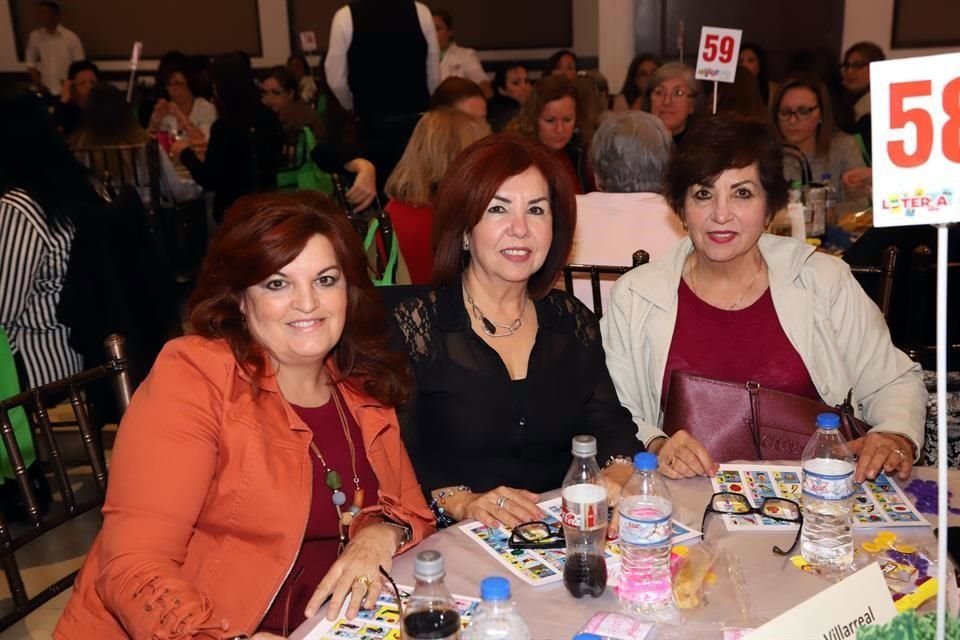 Martha Arrambide de Lozano, Nora Villarreal de González y Sofía Villarreal Garza