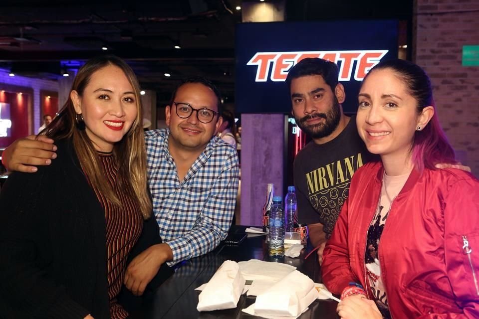 Tatiana Velez, Edgar Puente, Andrés Garza y Alejandra Maldonado