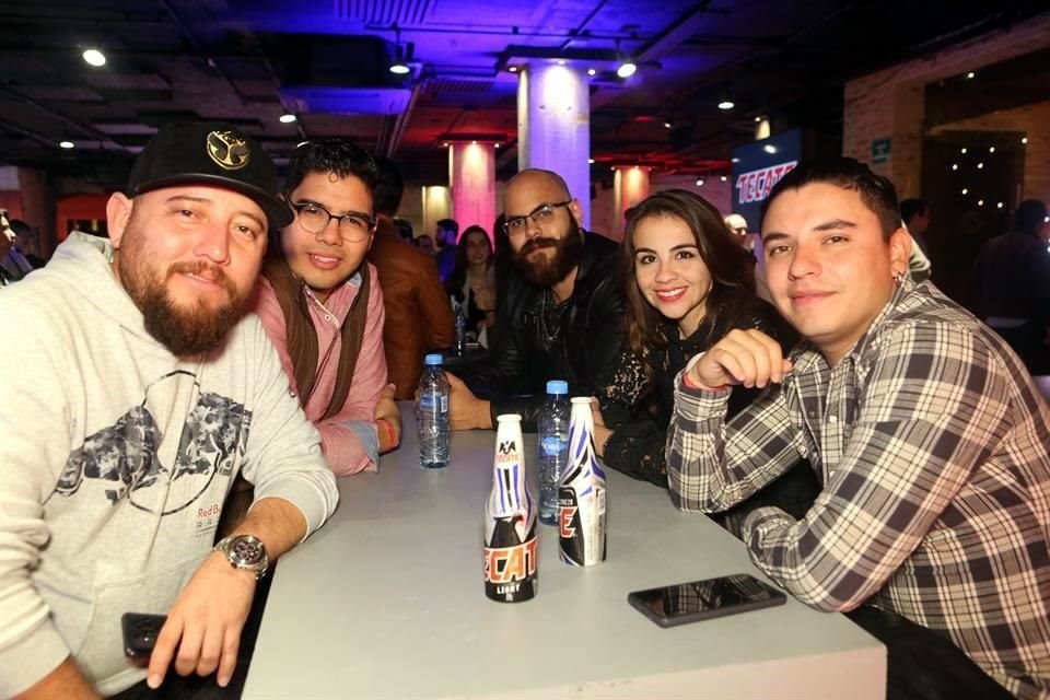 Marco Mendez, Nelter Radilla, Alex Fernández, Paulina Huesca y Mariano Rodríguez