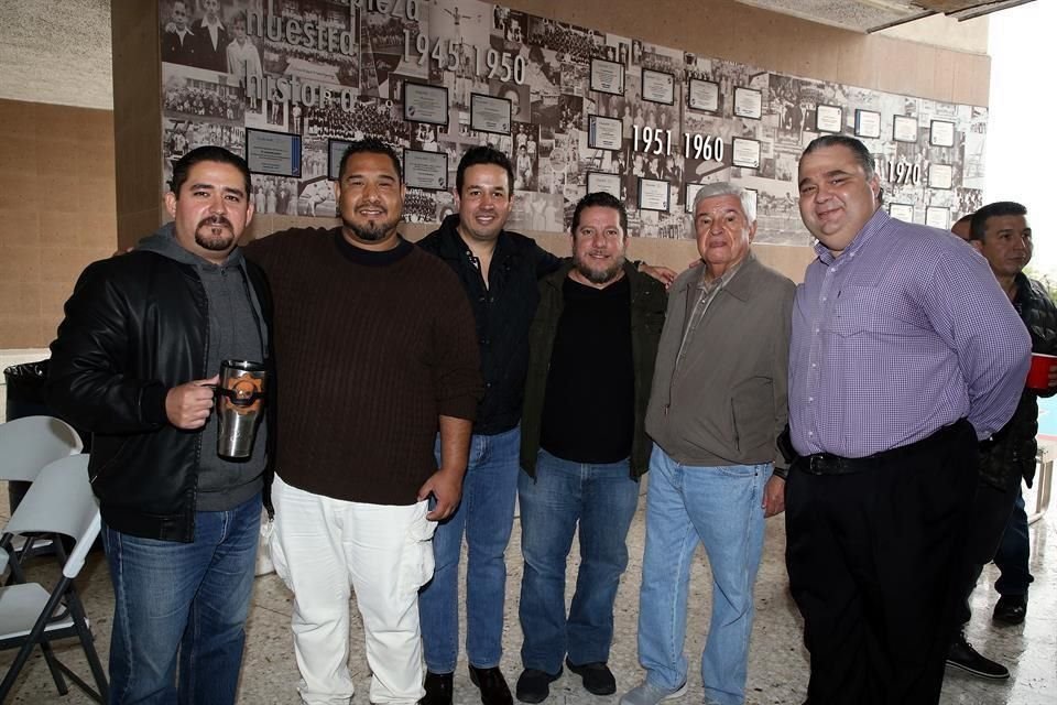 Luis Zárate, Rafael Rangel, Joel Caballero, Julio Barredo, Jesús García y Jorge Cisneros