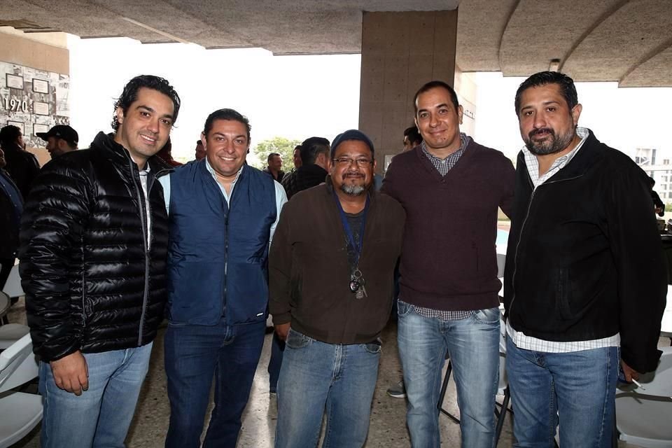 Miguel Garza, Miguel Ortega, Antonio Mendoza, Jesús Treviño y Gerardo Cedillo